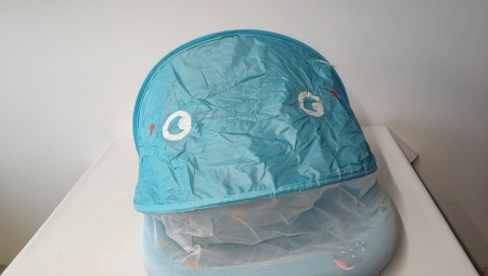 Colac de inot pentru bebelusi LAYCOL, cu baldachin, UPF50+, 6-36 de luni [7]