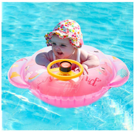 Colac de înot pentru bebeluși, model de flamingo [7]