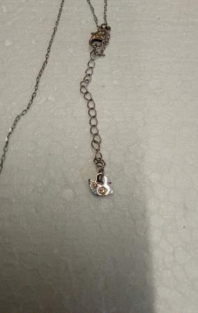 Colier Swarovski Stilla Attract, taietura rotunda, alb, placat cu rodiu [3]