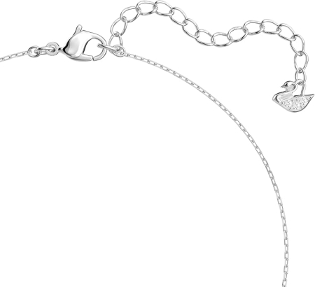 Colier Swarovski Stilla Attract, taietura rotunda, alb, placat cu rodiu [7]
