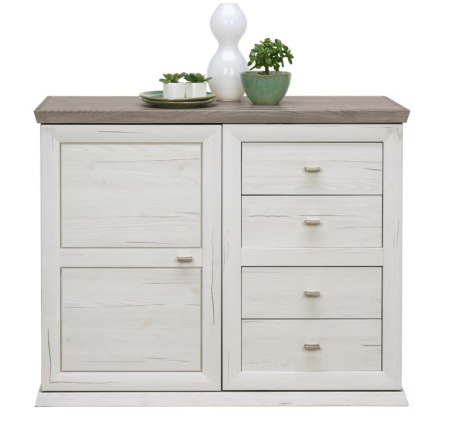 Comoda Camron Hom`in, 1079x895x430 mm, alb/gri [3]