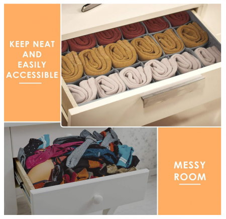 Compartiment lenjerie de corp Criusia, Gri, set 3, 64 de celule [2]