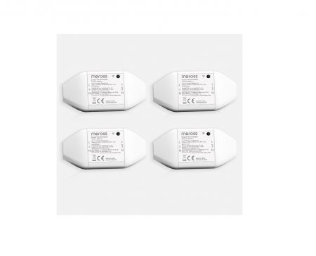 Laptop, Tablete & Telefoane - Comutator inteligent WiFi universal Meross 10A DIY, telecomandă, compatibil cu Alexa, Google Home și SmartThings, control vocal, 4 bucati