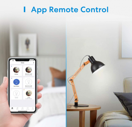 Comutator Wi-Fi meross, necesită cablu neutru, întrerupător de lumină inteligent, compatibil cu Alexa, Asistent Google și SmartThings, 2,4 GHz [3]