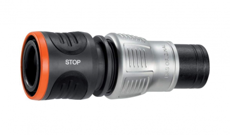 Gradinarit - Conector, Mufa conectoare Gardena Premium cu stop pentru furtun 19 mm (3/4"), 18254-20