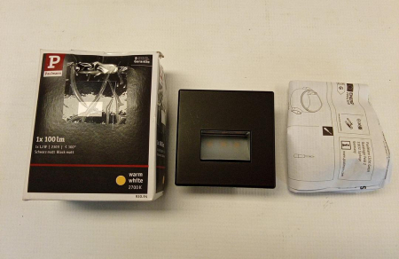 Corp de iluminat pentru scari Paulmann, LED, 1.2W, 100 lm, alb cald 2700K, negru mat [2]