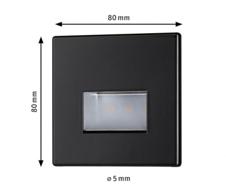 Corp de iluminat pentru scari Paulmann, LED, 1.2W, 100 lm, alb cald 2700K, negru mat [5]
