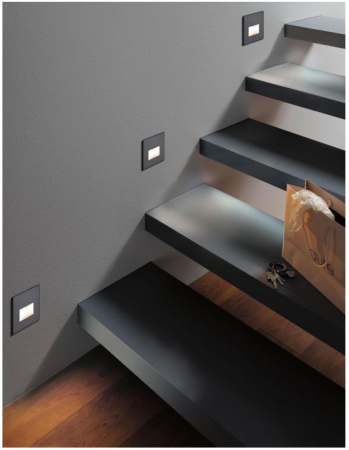 Corp de iluminat pentru scari Paulmann, LED, 1.2W, 100 lm, alb cald 2700K, negru mat [8]