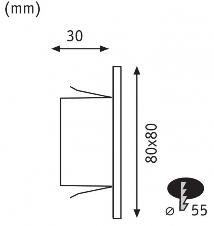 Corp de iluminat pentru scari Paulmann, LED, 1.2W, 100 lm, alb cald 2700K, negru mat [6]