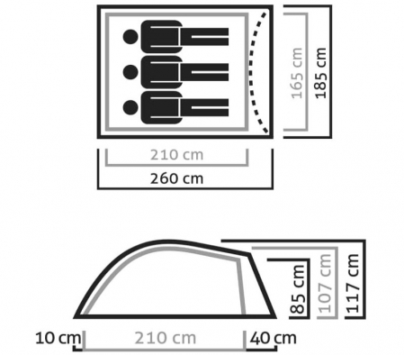 Cort 3 persoane Salewa Litetrek III [4]