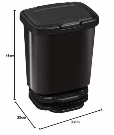 Coș cu pedală cu capac M-Home, 33.2 x 25.2 x 45.7 cm, 20 L [7]