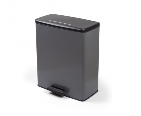Curatenie si intretinere - Cos de gunoi cu pedala Curver Deco, gri rece, 65L, dreptunghiular