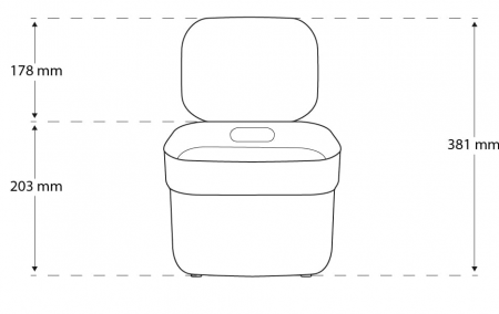 Coș de gunoi Curver Ready To Collect, 5L, gri închis [10]