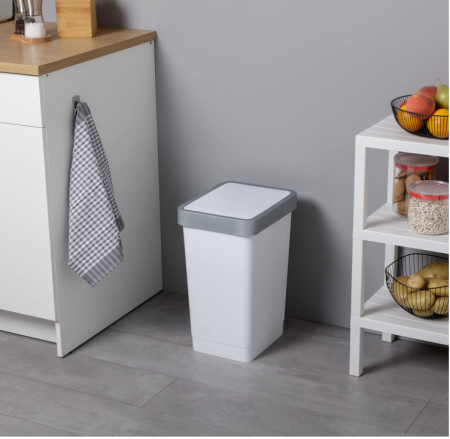 Coș de gunoi Tatay 1105052 25L, Alb, Plastic [5]