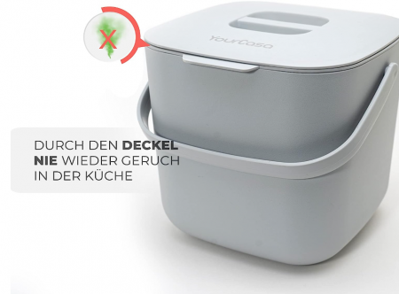 Coș de gunoi YourCasa pentru colectarea deșeurile din bucătărie 7L, gri [6]