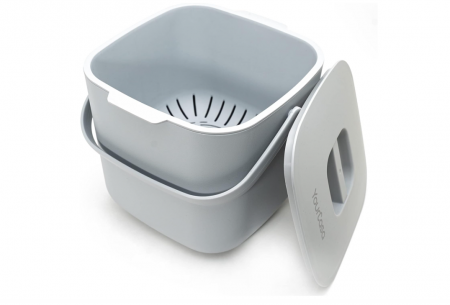 Coș de gunoi YourCasa pentru colectarea deșeurile din bucătărie 7L, gri [0]
