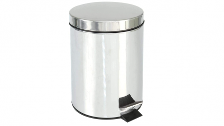 Curatenie si intretinere - Cos gunoi rotund cu pedala FRIEND, oțel inoxidabil, 5L