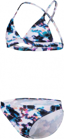Imbracaminte si Incaltaminte copii - Costum de baie din două piese pentru fete ARENA Tie And Dye Bikini Triangle, 8-9 ani