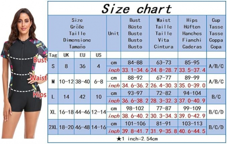 Costum de baie dintr-o bucată pentru damă BEACHKINI, cu mânecă scurtă, cu fermoar, XL [3]