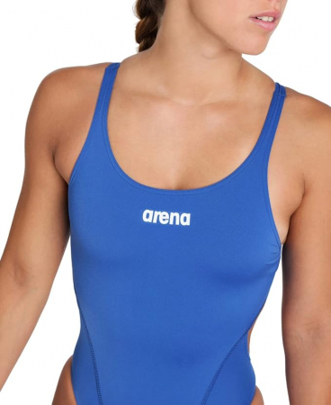 Costum de baie intreg pentru femei Arena Swim Tech Solid, protectie UPF 50+ UV, albastru, 36 [3]