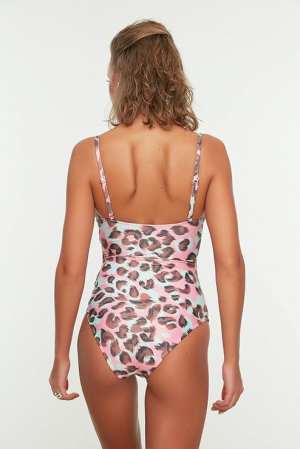 Costum de baie intreg pentru femei Trendyol, model leopard, marime 44 [2]