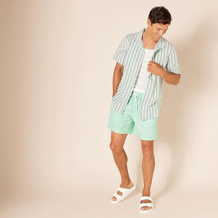 Costum de baie pentru bărbați, cu uscare rapidă, Amazon Essentials, Marimea S [7]