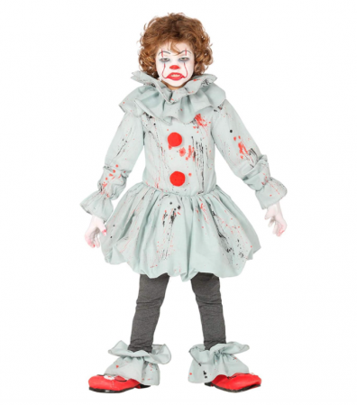Fashion - Costum de Clovn Ucigas Fiestas Guirca pentru copii 10/12 ani, 140/158 cm