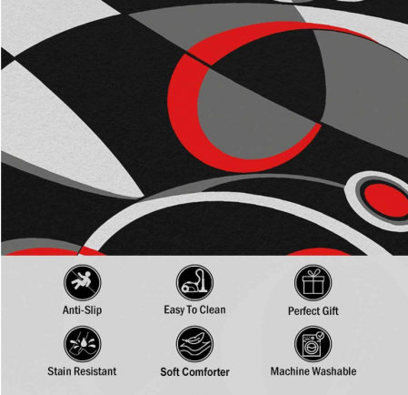 Covor pentru living/dormitor 150x200cm, Model Artă Abstractă Modernă, antiderapant [5]