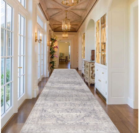 Covor vintage antiderapant, lavabil Homcomodar Boho pentru hol 80 x 300 cm [7]