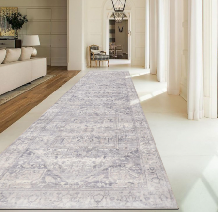 Covor vintage antiderapant, lavabil Homcomodar Boho pentru hol 80 x 300 cm [3]