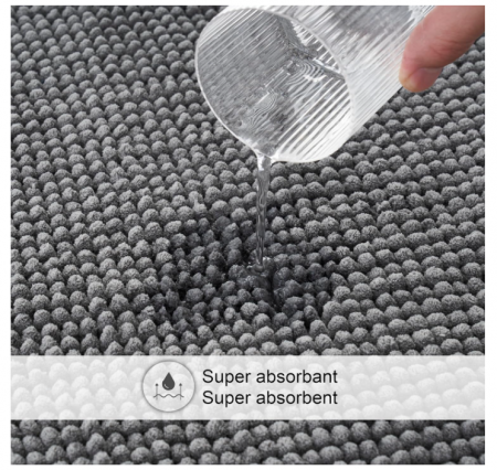 Covoraș de baie super absorbant, anti-alunecare Decomira, Gri închis, 70 x 120 cm [4]