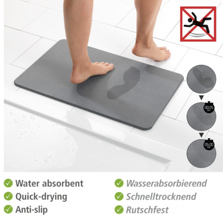 Covoraș de baie Wenko Simi, 60 x 39 cm, Gri [2]