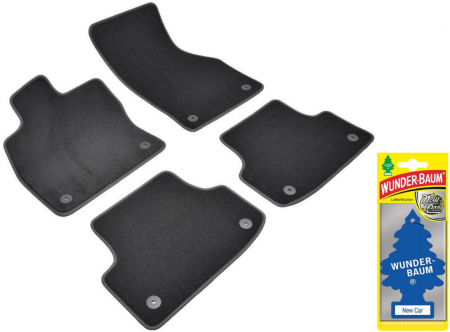 Auto Moto - Covorase auto din mocheta Umbrella pentru Audi A3 (2012-2020) + Odorizant Auto Bradut Wunder-Baum New Car