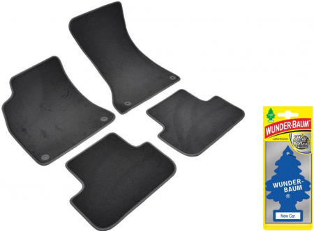 Auto Moto - Covorase auto din mocheta Umbrella pentru Audi A4 IV [B8] (2008-2016) + Odorizant Auto Bradut Wunder-Baum New Car