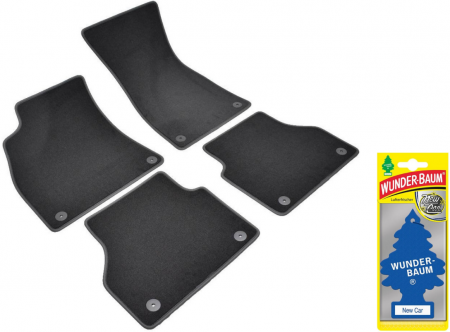 Auto Moto - Covorase auto din mocheta Umbrella pentru Audi A6 (2018-prezent) + Odorizant Auto Bradut Wunder-Baum New Car