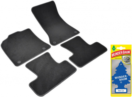Auto Moto - Covorase auto din mocheta Umbrella pentru Audi Q5 I [8R] (2008-2016) + Odorizant Auto Bradut Wunder-Baum New Car