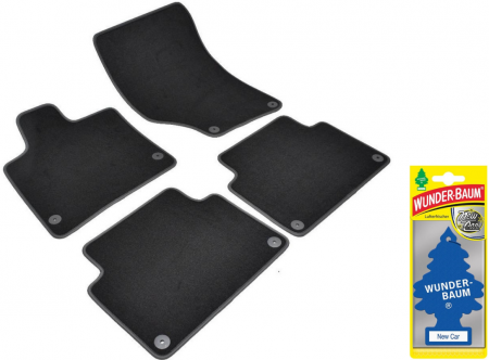 TOATE PRODUSELE - Covorase auto din mocheta Umbrella pentru Audi Q7 I [4L] (2005-2015) + Odorizant Auto Bradut Wunder-Baum New Car