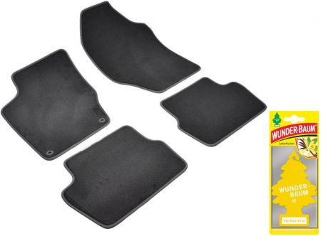 Auto Moto - Covorase auto din mocheta Umbrella pentru Citroen C4 II (2010-prezent) + Odorizant Auto Bradut Wunder-Baum Vanillaroma