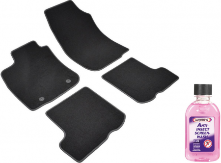 Covorase auto - Covorase auto din mocheta Umbrella pentru Dacia Sandero II (2012-2020) + Solutie Concentrata Curatare Insecte Geamuri 250Ml