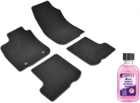 Covorase auto - Covorase auto din mocheta Umbrella pentru Dacia Sandero Stepway (2009-prezent) + Solutie Concentrata Curatare Insecte Geamuri 250Ml