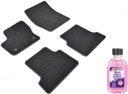 Covorase auto - Covorase auto din mocheta Umbrella pentru Ford Kuga II (2013-2017) + Solutie Concentrata Curatare Insecte Geamuri 250Ml