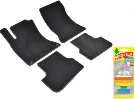 Covorase auto - Covorase auto din mocheta Umbrella pentru Mercedes [A] W176 (2012-2018) + Odorizant Auto Bradut Wunder-baum Celebrate