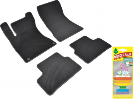 Covorase auto - Covorase auto din mocheta Umbrella pentru Mercedes [A] W177 (2018-prezent) + Odorizant Auto Bradut Wunder-baum Celebrate