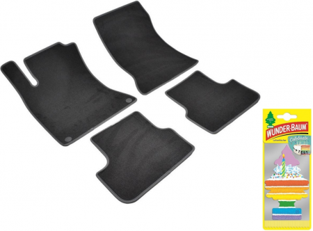 Covorase auto - Covorase auto din mocheta Umbrella pentru Mercedes [GLA] X156 (2013-prezent) + Odorizant Auto Bradut Wunder-baum Celebrate