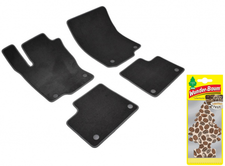 Covorase auto - Covorase auto din mocheta Umbrella pentru Mercedes [GLE] W166 (2012-2019) + Odorizant Auto Bradut Wunder-baum Cafe