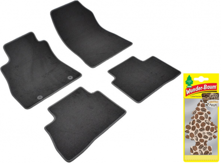 Covorase auto - Covorase auto din mocheta Umbrella pentru Nissan Juke I (2010-2019) + Odorizant Auto Bradut Wunder-baum Cafe