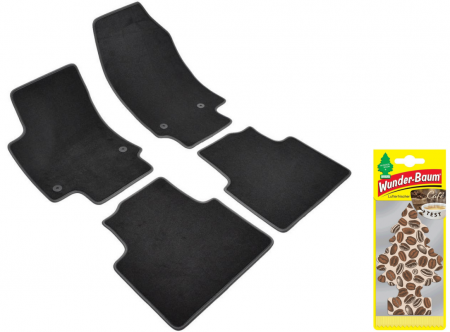 Covorase auto - Covorase auto din mocheta Umbrella pentru Opel Crossland X (2017-prezent) + Odorizant Auto Bradut Wunder-baum Cafe