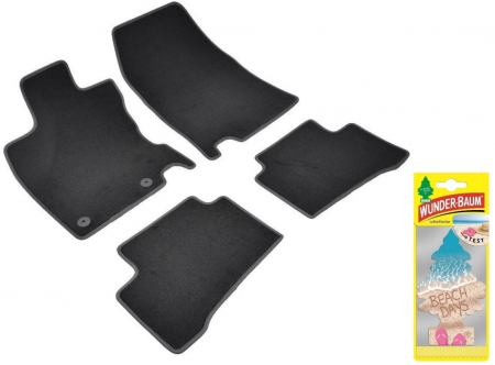 Covorase auto - Covorase auto din mocheta Umbrella pentru Renault Kadjar (2015-prezent) + Odorizant Auto Bradut Wunder-baum Beach Days