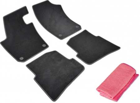 Covorase auto - Covorase auto din mocheta Umbrella pentru Seat Ibiza IV [6J] (2008-2016) + Laveta Microfibra 30X40 Cm
