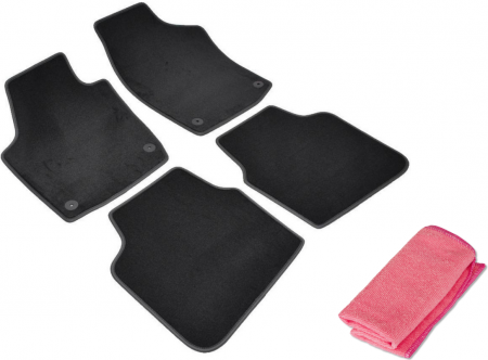 Covorase auto - Covorase auto din mocheta Umbrella pentru Seat Toledo IV (2012-prezent) + Laveta Microfibra 30X40 Cm